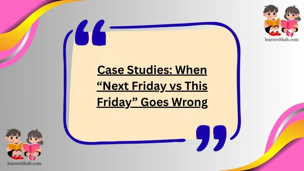 Case Studies: When “Next Friday vs This Friday” Goes Wrong