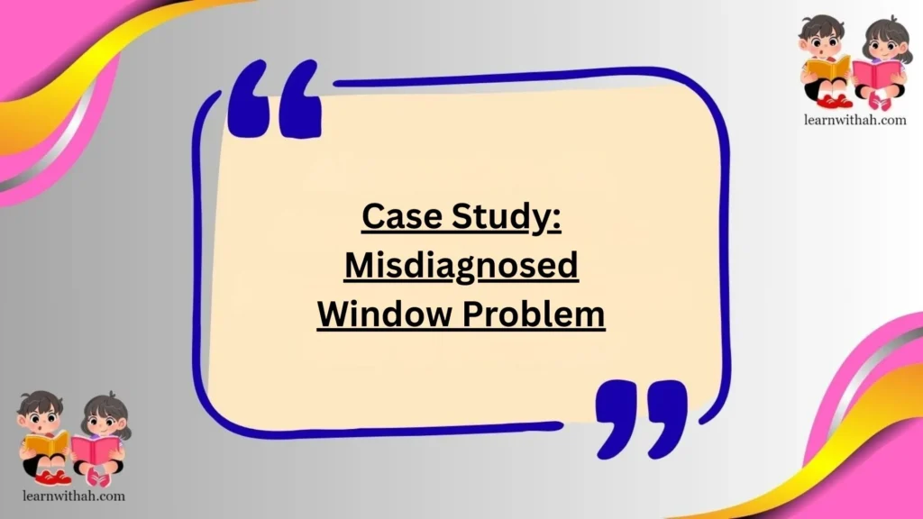 Case Study: Misdiagnosed Window Problem