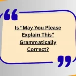Is “May You Please Explain This” Grammatically Correct?