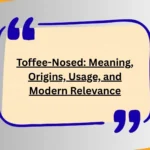 Toffee-Nosed: Meaning, Origins, Usage, and Modern Relevance