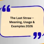 The Last Straw – Meaning, Usage & Examples